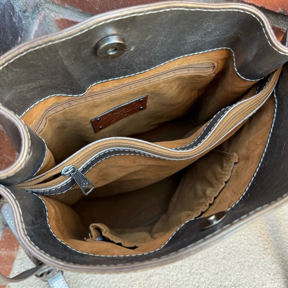 PATRICIA NASH Lavello Bucket Crossbody Gunmetal Sling Bag with Cejon Scarf - Picture 12 of 16